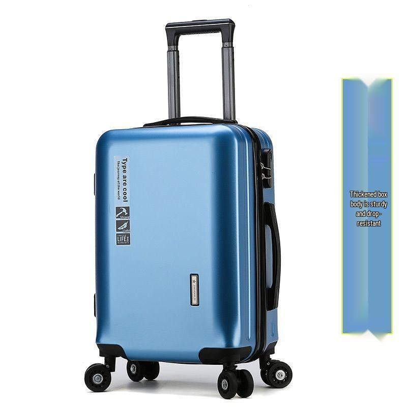 Unisex Fashion Suitcase with Combination Lock and Wheels - Cabin-Size Trolley Case for Students