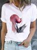 (Asian Size) Style Flower Trend 90s Casual Short Sleeve T Tee Top Clothing Shirt Women Printed Lady Fashion Female Graphic T-shirts