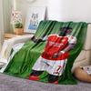 1Pc C Ronaldo Print Flannel Blanket, High quality Comfortable for All Seasons, Home Decor, Warmth and Comfort, Perfect for Christmas GiftS