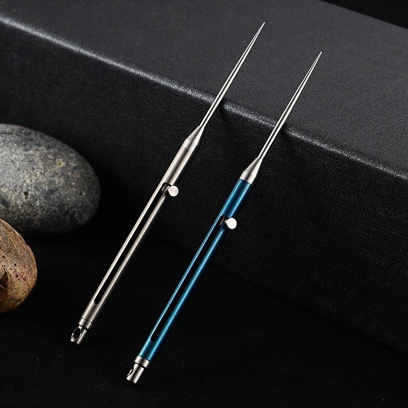 Titan-Zahnstocherhalter, Obstgabel, Outdoor, EDC, Zahnstocherhalter, wasserdichte Tasche, umweltfreundlich, für Reisen, Camping, Werkzeug