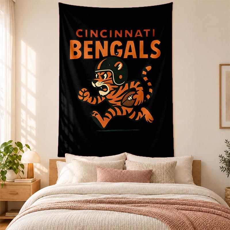 Cincinnati Bengals Tapestry highquality for decorating living room bedroom dorm walls ideal as bedroom wallart orholiday gift
