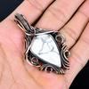 Howlite Pendant, 999 Copper Wire Wrapped Gemstone Jewelry, Handmade Pendant, For Thanksgiving