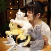 Cute And Cuddly Cat Plush Toy Realistic Animal Stuffed Doll For Kids Perfect Birthday Gift