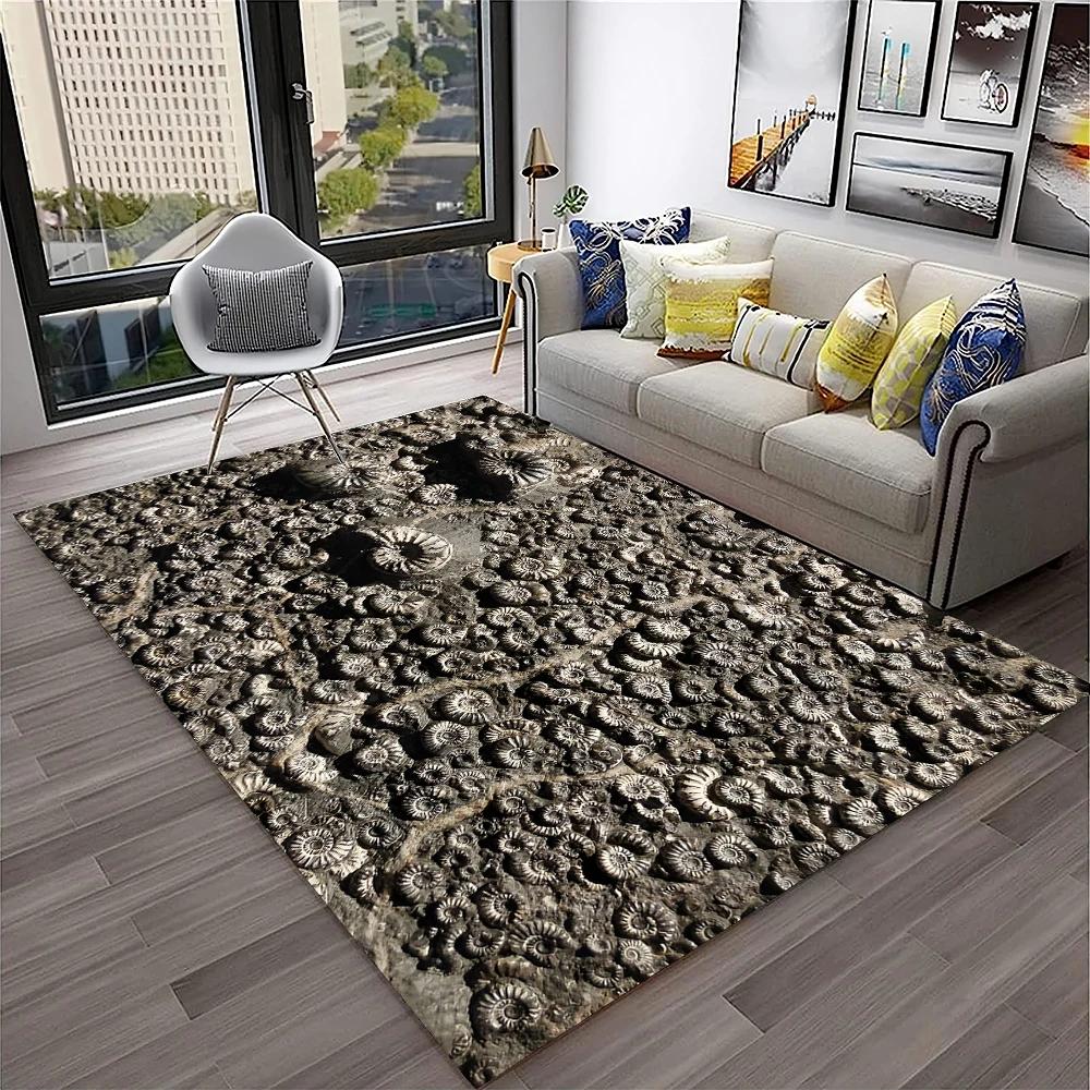 Dinosaur Fossil Pattern Rug for Bedroom Living Room Carpet for Kitchen Floor Mats Home Decor Non-Slip Floor Pad Rug 11 Sizes