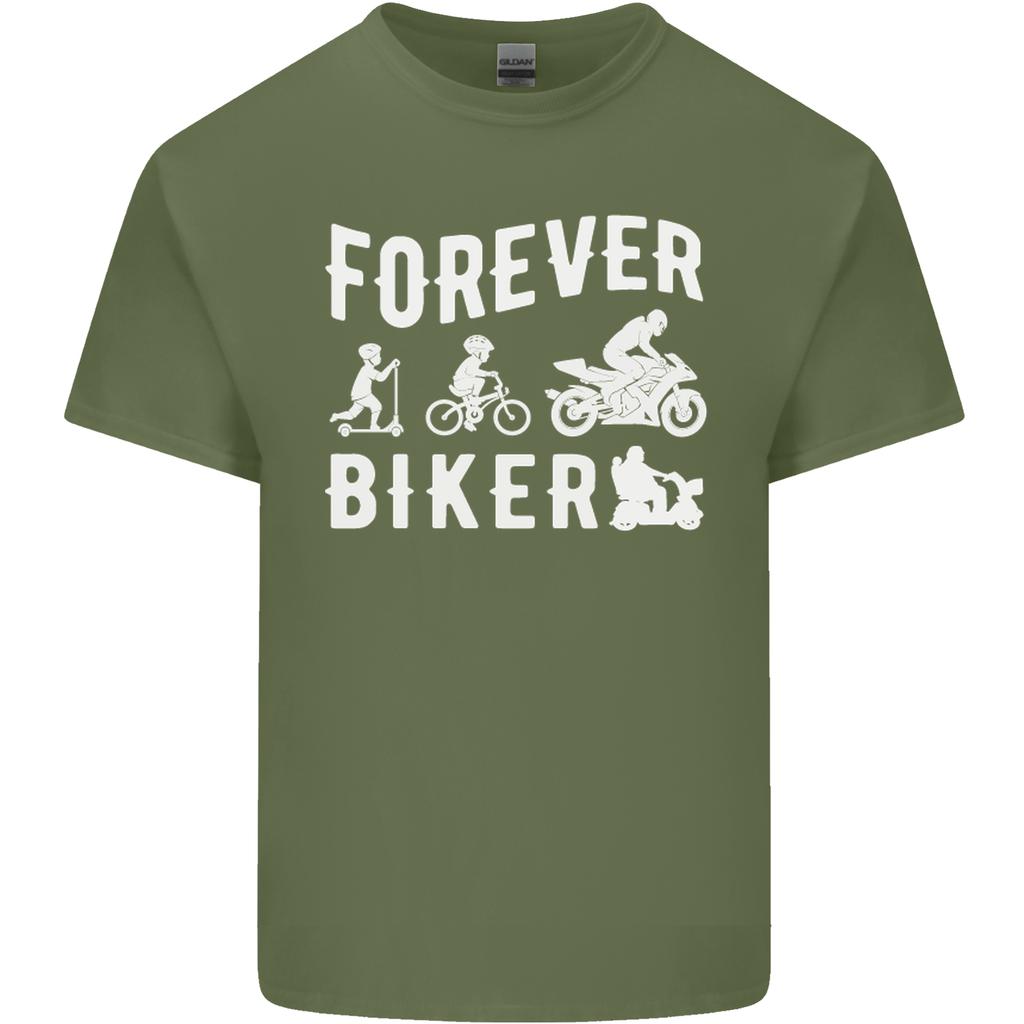 Motorbike Motorcycle Forever Biker Unisexs Light Cotton TShirt