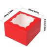 10pcs Treat Boxes with Window Gift Box with Tag and Rope Kraft Paper Red Gift Packing Box for Easter Weddings Parties Soap DIY