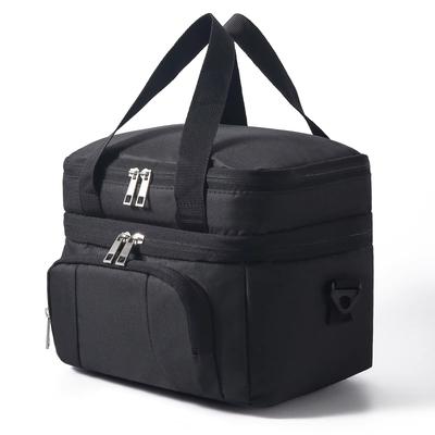 Bolsa de Almoço com Isolamento Duplo Camada Lancheira Térmica Portátil Impermeável Bolsa de Picnic com Isolamento Térmico com Alça Ajustável