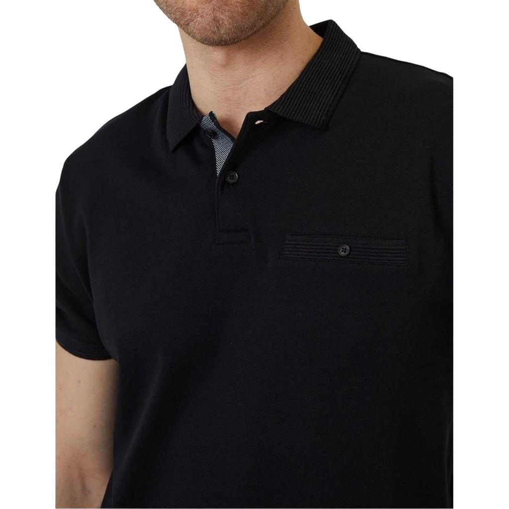 Polo da uomo a maniche corte arrotolate, regular, consumata