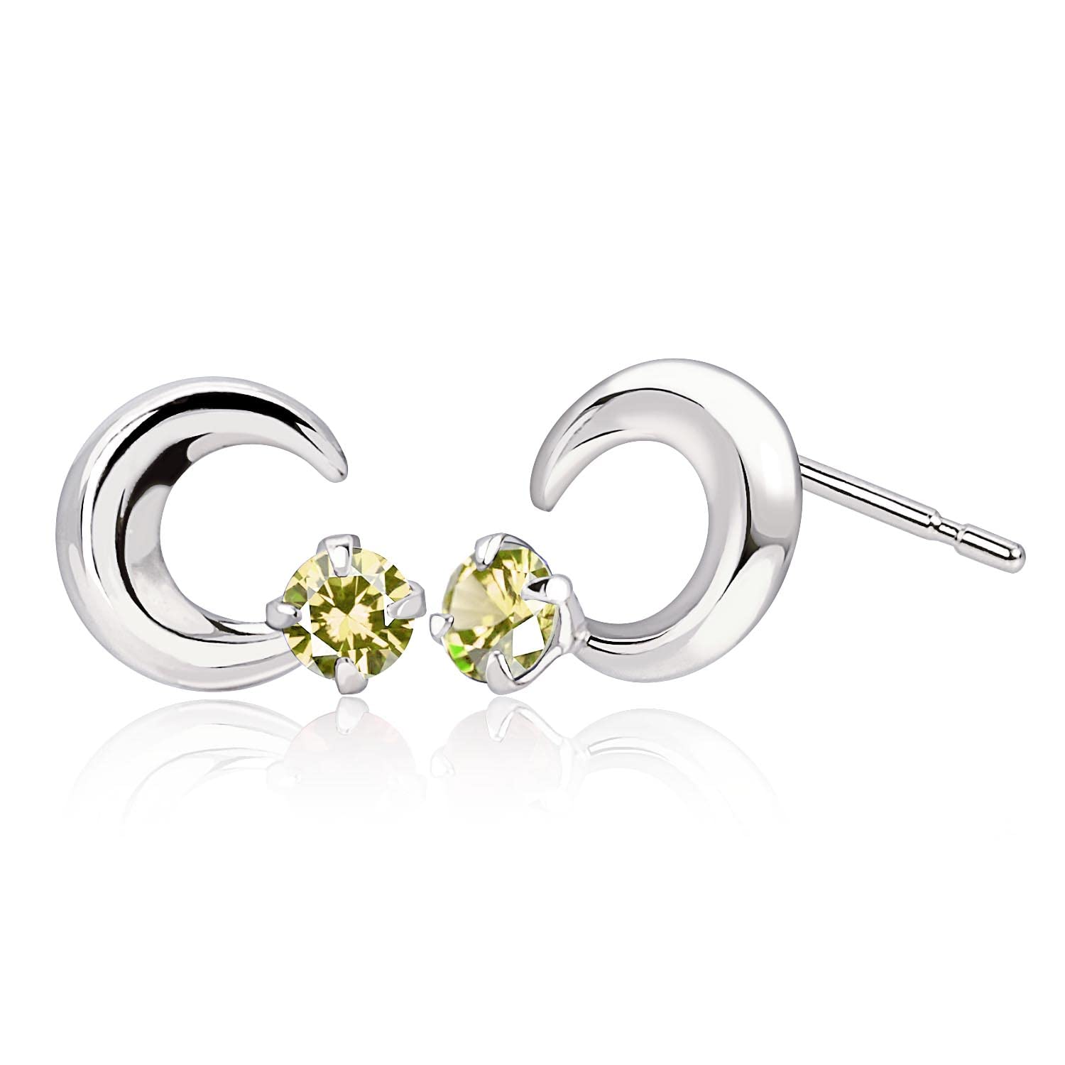 

Earrings Moon August Birthstone Peridot Platinum pt900 [Lala Christie] Women s le102-0001-pt-08