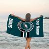 1pc Fashion Cool Eagle Logo2 Beach Towel with Custom Name, Beach/Swimming/Bath/Picnic/Camping Towel, Suitable for Seaside Beaches