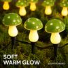 Halloween Pathway Lights Solar Green Mushroom Stake Lights 8 Modes Auto On for Garden Lawn Yard Porch Party Spooky Decor
