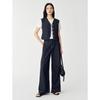 JUZUI Women's 100% Cotton Wide-Leg Denim Jeans