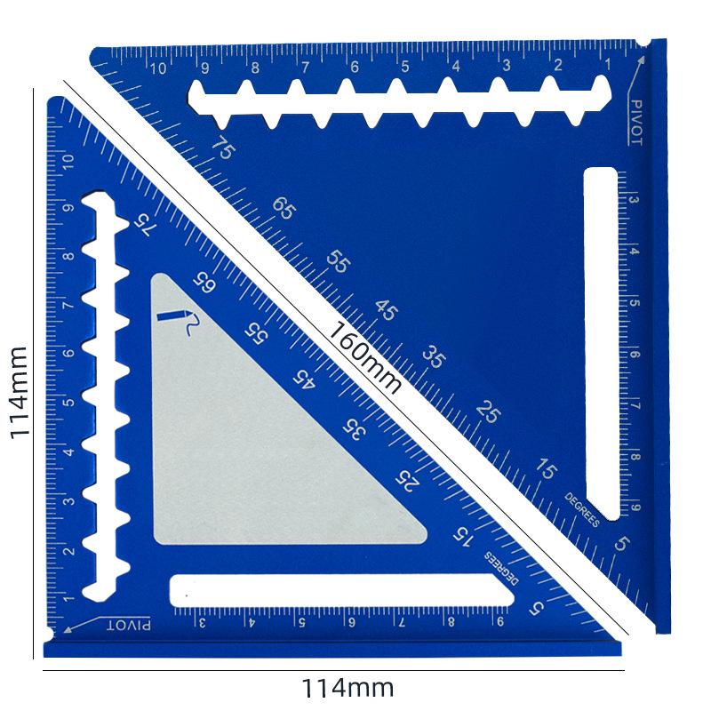 

4-Inch Mini Aluminum Alloy Try Square 90° Woodworking Triangle Board