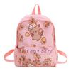 Capybara Letter Pattern Cartoon Kids Backpack With Breathable Material Nylon