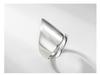 Irregular Polished S925 Sterling Silver Thumb & Index Ring for Women