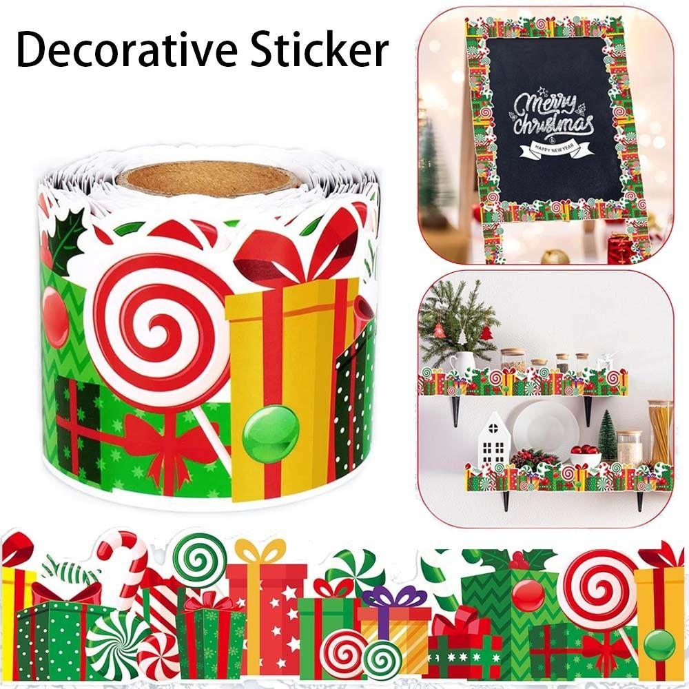 Self-Adhesive Border Decorative Sticker Christmas Tree Chalkboard Board Border  Chalkboard