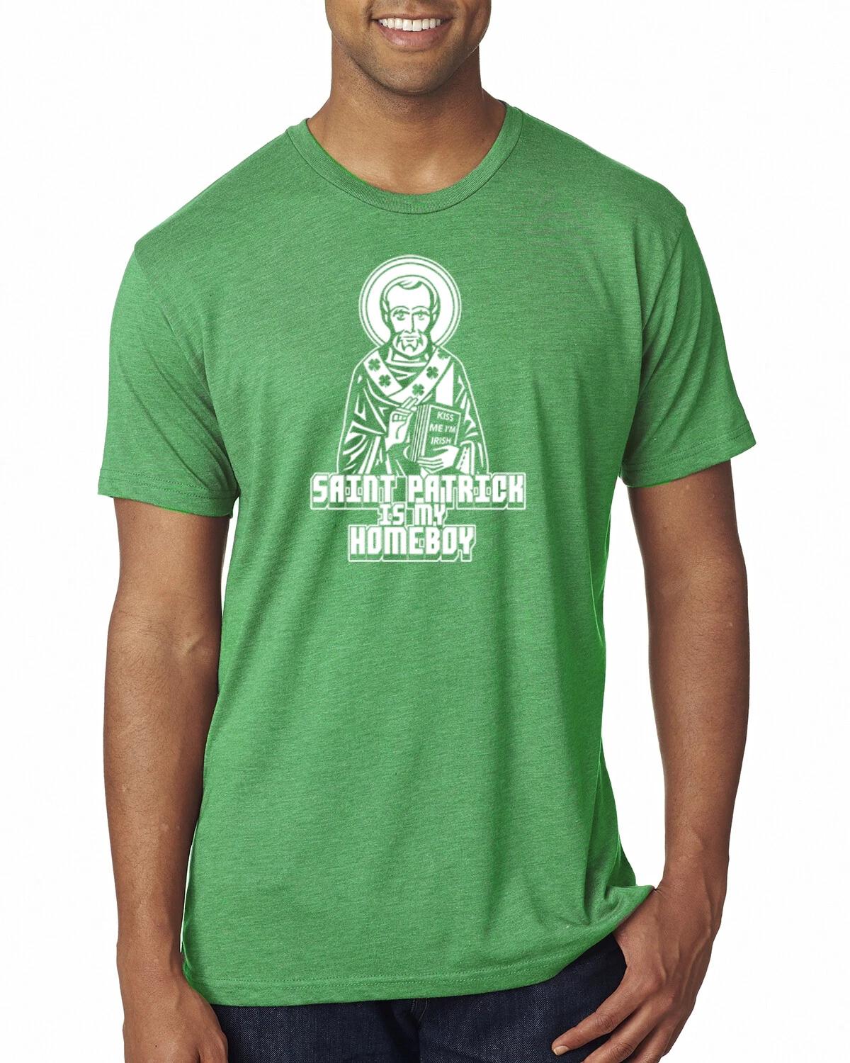 St Patrick is My Homeboy Funny Irish Men Premium Tri Blend T- Shirt M