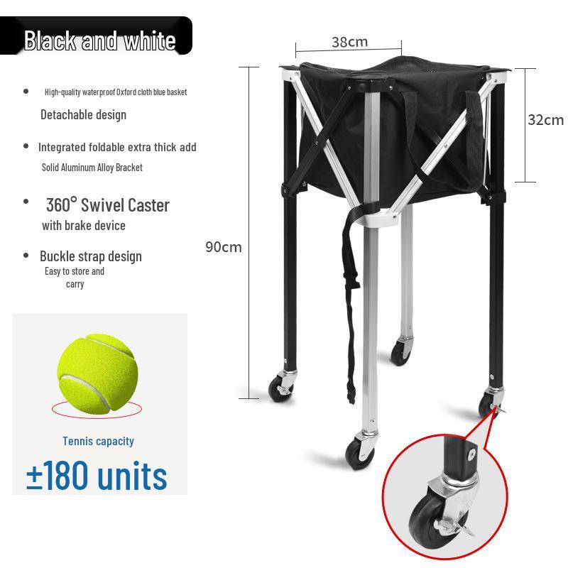 Portable Tennis Ball Picker & Storage Cart