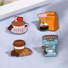 Ich Liebe Kaffee Emaille Brosche Kaffeebohne Anstecknadeln Croissant Kaffeemaschine Tasche Kreativer Kaffee Metallabzeichen Schmuck Freund Geschenk