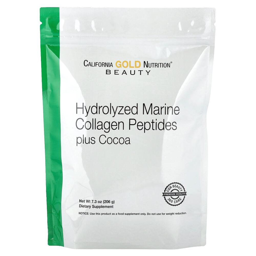 SoulMeve Hydrolysierte marine Kollagenpeptide mit Kakao, 206g (7,3 Unzen)