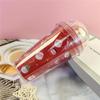 Christmas Cup With Lid Straw Double Layer Plastic Coffee Milk Tea Juice Mug Xmas Cup Water Bottle Christmas Gift Wholesale