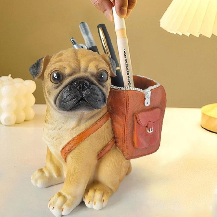 Pug Shaped DIY Vase Mold for Crafting Concrete and Epoxy Candle Holders