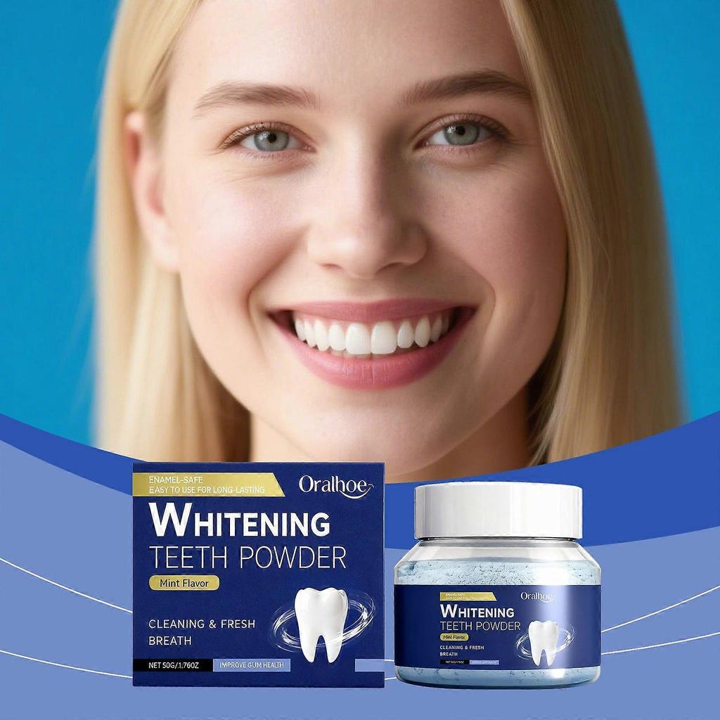 Oralhoe Tooth Powder - Gentle Gum Care, Cleans And Whitens Teeth, Daily Oral Hygiene, Brightens Teeth, Fresh And Clean.