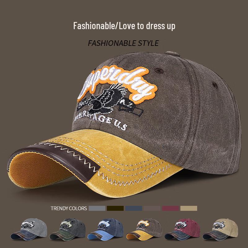 ХЛОПКОВАЯ ВЫШИТАЯ БЕЙСБОЛКА С ИЗОБРАЖЕНИЕМ ОРЛА ZHENYUEQI Adjustable