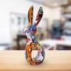Miniature Figurines Bunny Animals Hand Painted Resin Material Art Collectible Gift Decoration,