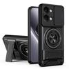 KEYSION Magnetic Phone Case for Xiaomi POCO X8 Pro Max Slide Camera Protection Upright Kickstand 360° Ring Shockproof Back Cover