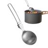 Soup Ladle Metal Spoon Foldable Soup Ladle Non-Slip Meal Prep Tool Outdoor Utensil Cookware For Travel RV Kitchen Hiking Picnic