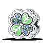 925 Silver Four Leaf Clover Pendant Green Lucky Charm Beads DIY Jewelry for Women Bracelet Making Diy