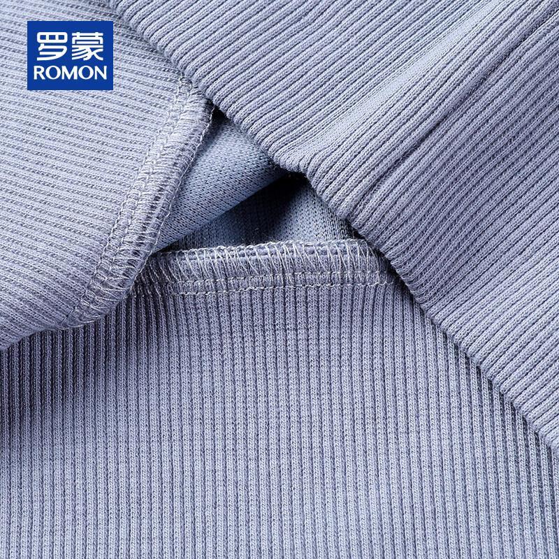 ROMON Men's Waffle Knit Silk Blend Pullover Sweatshirt