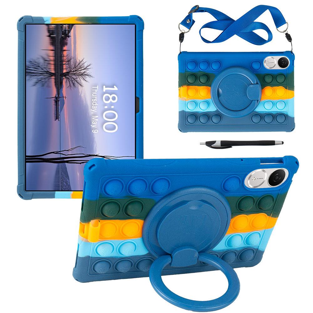 Pouzdro pro Honor Pad V9, Pop-it otočné měkké silikonové pouzdro pro Honor Pad V9 11,5 palce ROL-W00 Bezpečný stojánek pro děti