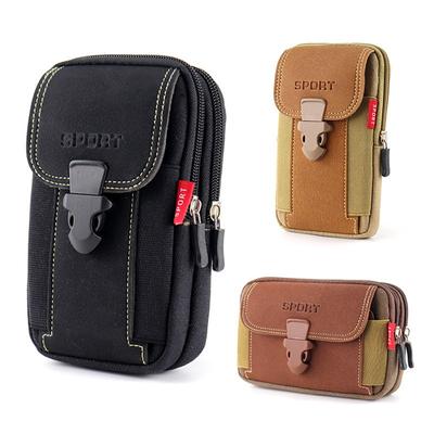 Waist Bag For Men Fanny Pack Double Layer Phone Pouch Bag Outdoor Travel Purse Belt Zipper Tactical Bag