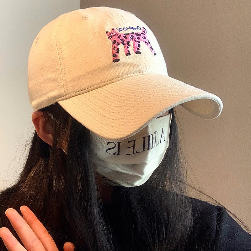 Soft Cat Embroidered Baseball Cap Adjustable Wide Brim For Women Gift Fashion