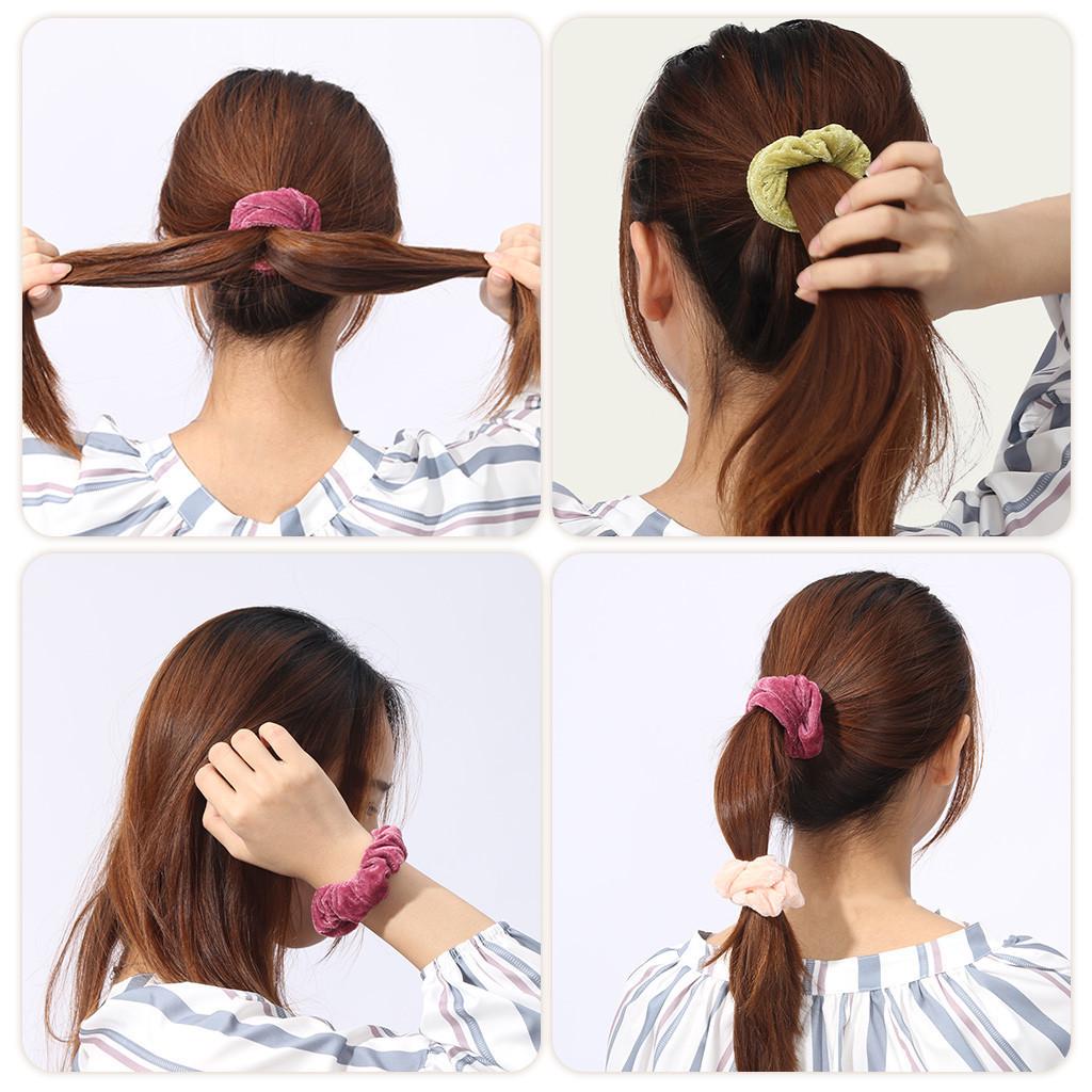 40 Pcs Velvet Elastic Hair Bands for Women or Girls Hair Accessories