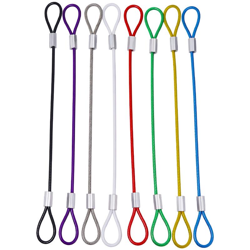 Portable Colored Steel Wire Bicycle Lock Sling with Anti-Drop Safety and Reminder Features