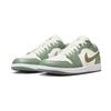 Jordan Air Jordan 1 Matcha Cloth Soft And Comfortable Low top Vintage Basketball Shoes Men's North Carolina Green 553558-146(Team855- )