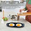 Microwave Egg Cooker Quick-Heat Dual Compartment Cooking Egg Maker Non-Stick Coating Mini Omelet Maker with Heat-Resistant Handle