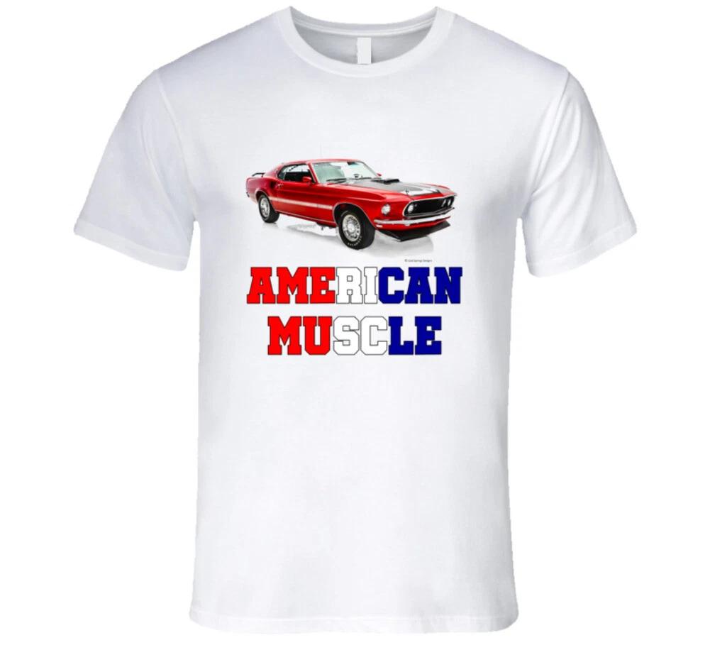 American Muscle Musclecar 69 Mach 1 Mustang Premium Gift T Shirt S