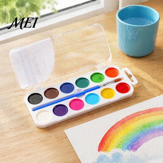 Safe Painting for Kids Watercolor Paint Set, Portable Washable Solid Palette, Bright Drawing Tools Children Colors Pigment Kit, And Beginners