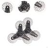 2x Trolley Triangle Wheels Anti Slip Waterproof Practical Easy Installation Stair Climber