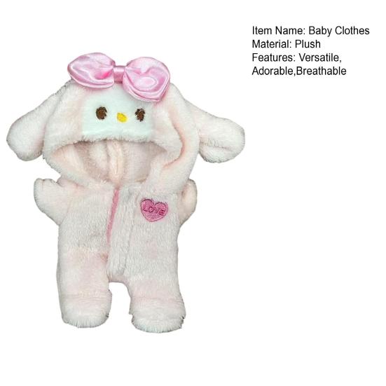 Baby Doll Clothes Cute Plush Outfits for 17cm Doll Unique Onesies Trendy