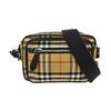 [Pre-Owned] Camera Bag Small Khaki Canvas Crossbody Shoulder Bag Silver Hardware Detachable Strap - Good #8XOUUL