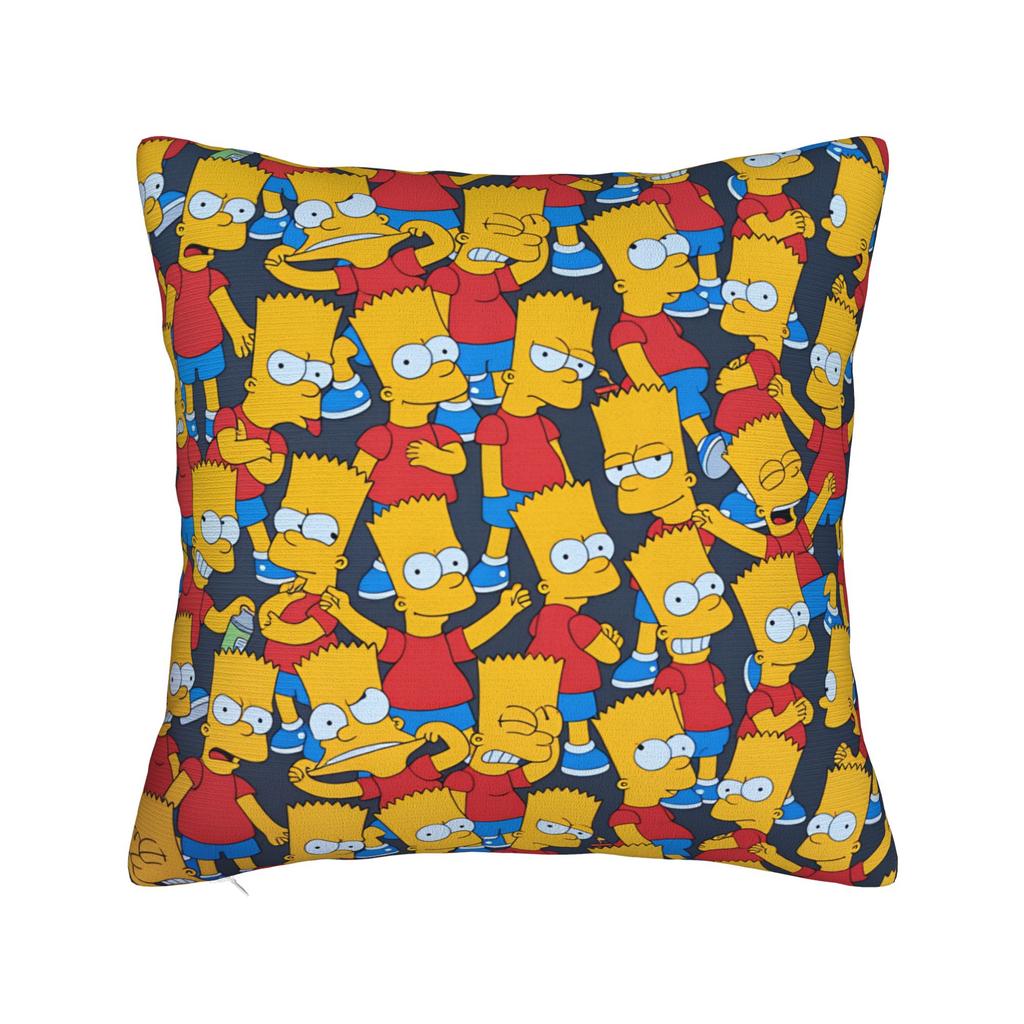 Funny Cartoon S-Simpsons Family Portrait Pillow Case Comfy Pillow Cover For Chair Sofa Home Decor Fashion Cushion Cover