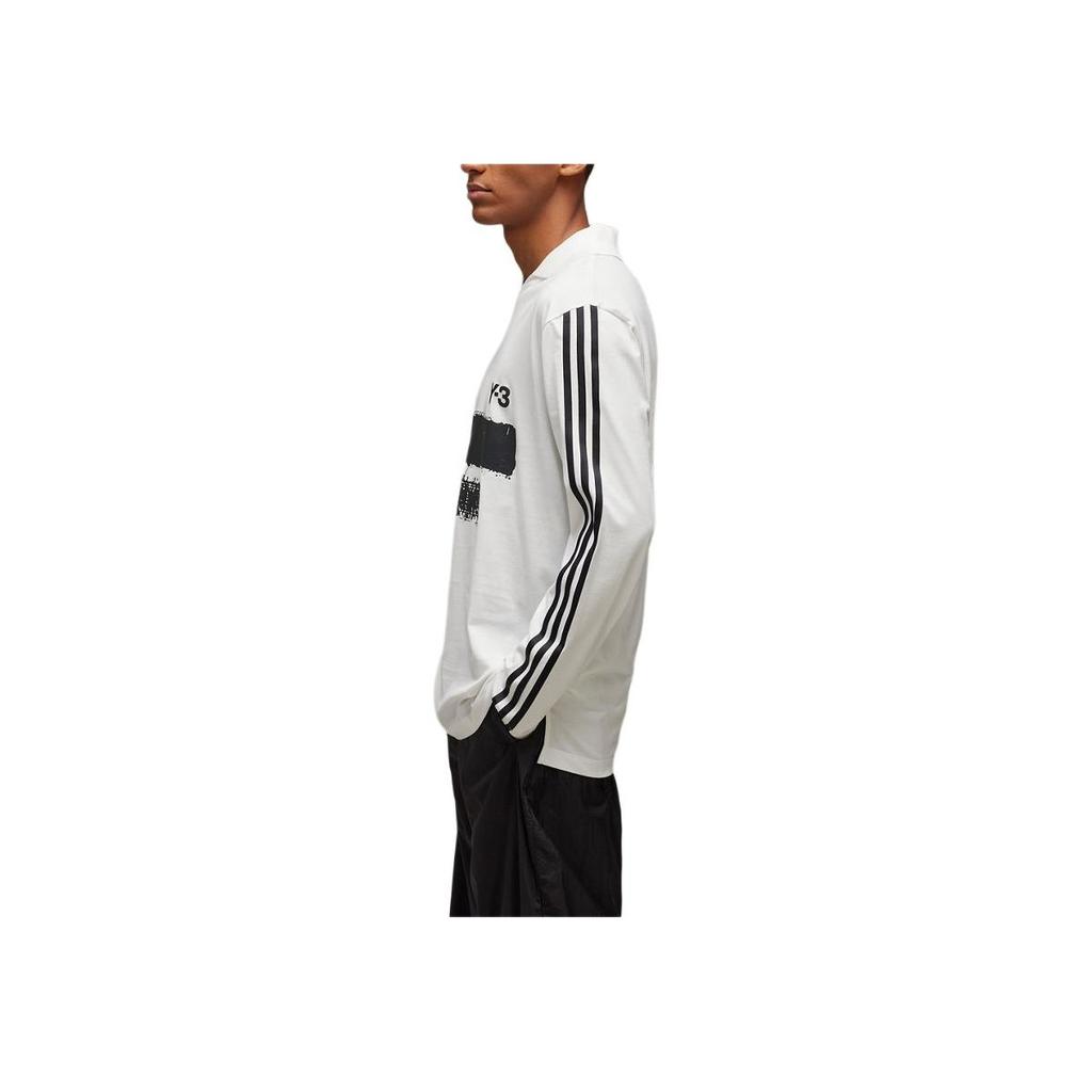 Adidas x Y-3 U GFX Logo Langarm-T-Shirt Weiß Unisex Streetwear JM3233