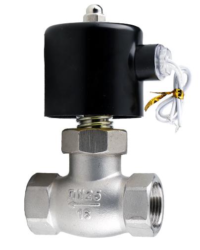 -5 To 180 C 24V 220V 1/2" 3/4" -2" BSPT Female Solenoid Valve 304 Stainless Steel Water Gas Oil