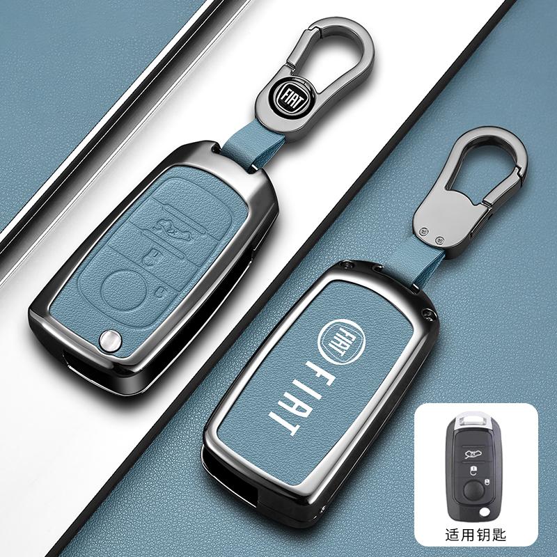 Leather Car Smart Remote Key Cover Case For FIAT Tipo Toro Nuovo Freedom 500X Doblo Argo Grazie Folding Key Protector Accessory