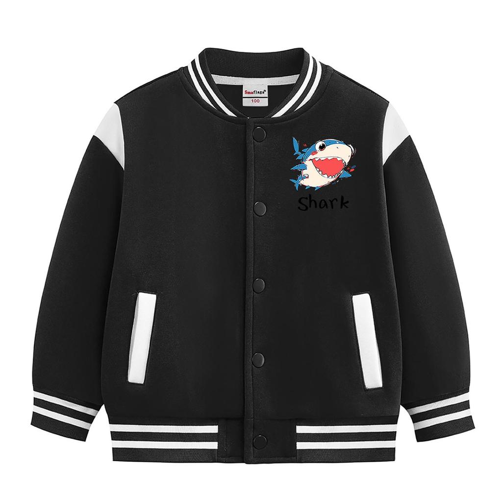 Boys' Stylish 2026 Jacket: Spring/Autumn Fleece-Lined Baseball Coat for Kids